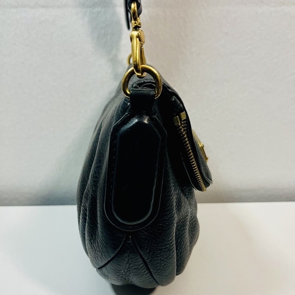 Marc by Marc Jacobs Classic Q Natasha Crossbody Blk Pebbled Leather w Adj Strap - Picture 5 of 16